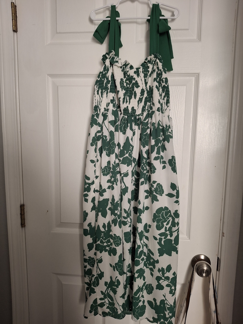 Staccato Green and White Floral Tie-Shoulder Dress